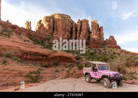 Pink Adventure Tours berühmte Pink Jeep Tour, Sedona, Arizona Stockfoto