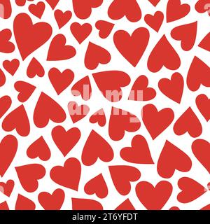 Nahtloses Muster mit Herzen. Vektorillustration auf weißem Hintergrund. Valentinstag-Muster. Stock Vektor