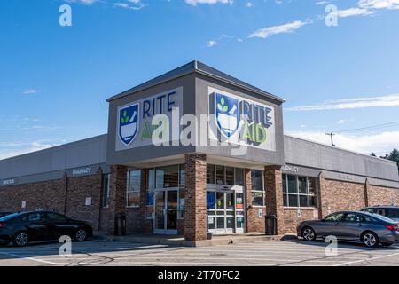 Der Rite Aid Laden an der East 8th Avenue in Homestead, Pennsylvania, USA Stockfoto