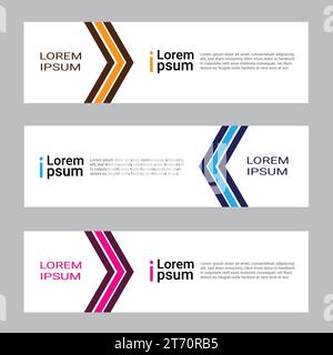 Vektor abstrakte Design Web Banner Vorlage abstrakte geometrische Web Design Banner Vorlage isoliert auf grauem Hintergrund Stock Vektor