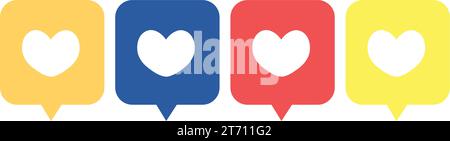 Social Media Love Icon Vektor Stock Vektor
