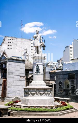 Buenos Aires, Argentinien - 30. Oktober 2023: Recoleta Cemetery Buenos Aires. Historischer Friedhof in Argentinien. Reisen, Sehenswürdigkeiten. Hochwertige Fotos Stockfoto