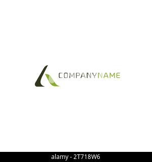 Organisches Design mit Buchstabe A-Logo Stock Vektor