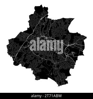 Stadtplan von Black Derby, detailliertes Verwaltungsgebiet Stock Vektor