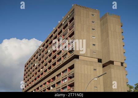 Brutalismus, Plattenbau, Ordensmeisterstraße, Tempelhofer Damm, Tempelhof, Tempelhof-Schöneberg, Berlin, Deutschland Stockfoto