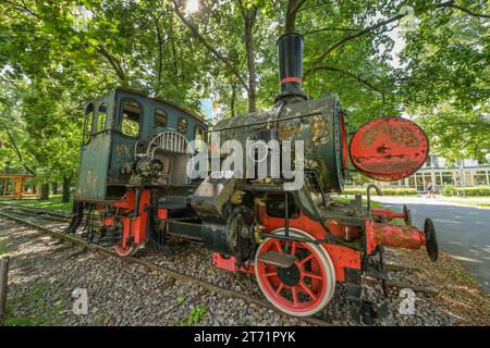 Historische Dampflokomotive Königin Maria, Karlsruher Institut für Technologie KIT, Campus Süd, Karlsruhe, Baden-Württemberg, Deutschland Stockfoto