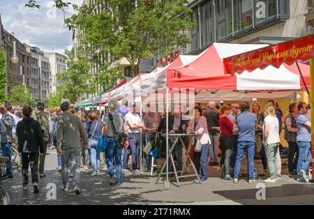 Wochenmarkt Schillermarkt, Schillerstraße, Frankfurt, Hessen, Deutschland Stockfoto