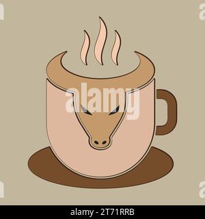 Kaffee. Italienische Kaffeekanne mit Text alles, was Sie brauchen, ist Kaffee. Banner für Café, Restaurant, Menü, Kaffeeträume. Bechersymbol im Linienstil. Stock Vektor