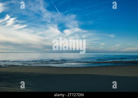 Ein Foto vom Blick auf den Strand in Blackpool Stockfoto