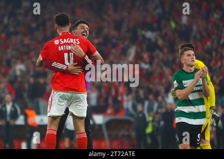 Lissabon, Portugal, Portugal. November 2023. Estádio da Luz während des Liga Betclic-Spiels zwischen SL Benfica und Sporting CP am 12. November 2023 in Lissabon. Liga Betclic - SL Benfica vs Sporting CP (Valter Gouveia/SPP) Credit: SPP Sport Pressefoto. /Alamy Live News Stockfoto