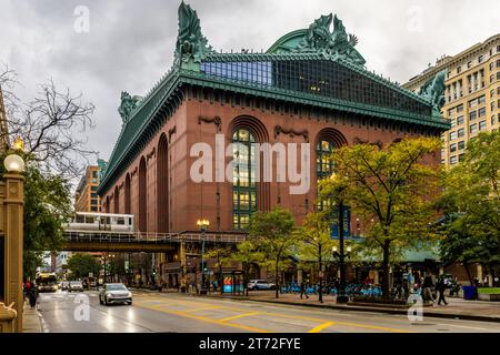 Harold Washington Library Center an der South State Street, Chicago, IL., USA Stockfoto