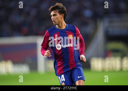 Barcelona, Spanien. November 2023. Während des Spiels La Liga EA Sports zwischen dem FC Barcelona und Deportivo spielte Alaves am 12. November 2023 im Stadion Lluis Companys in Barcelona. (Foto: Bagu Blanco/PRESSINPHOTO) Credit: PRESSINPHOTO SPORTS AGENCY/Alamy Live News Stockfoto