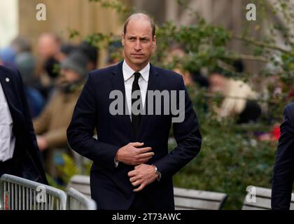 Manchester, Großbritannien. November 2023. William the Prince of Wales bei der Beerdigung von Sir Bobby Charlton in der Manchester Cathedral, Manchester: Picture Credit sollte lauten: Andrew Yates/Sportimage Credit: Sportimage Ltd/Alamy Live News Stockfoto