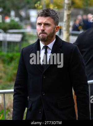 Manchester, Großbritannien. November 2023. Michael Carrick nahm an der Beerdigung von Sir Bobby Charlton in der Kathedrale von Manchester Teil. Quelle: Doug Peters/EMPICS/Alamy Live News Stockfoto