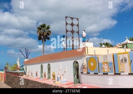 Villa Tabaiba, Haus des sevillanischen Architekten Carlos Calderon Yruegas Fuerteventura, Corralejo, Spanien Stockfoto