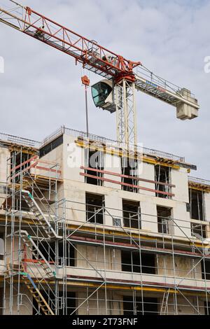 Gelsenkirchen, Nordrhein-Westfalen, Deutschland - Neubaugebiet im Stadtteil Graf Bismarck, Neubauhaus, Apartmentwohnungen, SIT Stockfoto