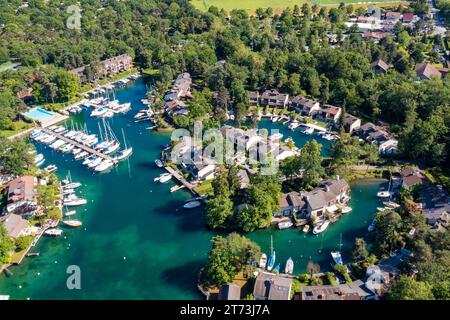 Luftaufnahme des Viertels Ripaille (Thonon-Les-Bains) in Haute-Savoie in Frankreich Stockfoto