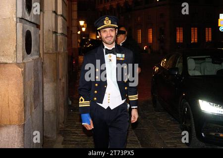 Stockholm, Schweden. November 2023. STOCKHOLM 20231113Prince Carl Philip nimmt an der feierlichen Versammlung der Military Science Academy an der Stockholmer Börse Teil. Foto: Jessica Gow/TT/Code 10070 Credit: TT News Agency/Alamy Live News Stockfoto