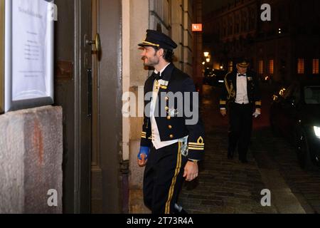 Stockholm, Schweden. November 2023. STOCKHOLM 20231113Prince Carl Philip nimmt an der feierlichen Versammlung der Military Science Academy an der Stockholmer Börse Teil. Foto: Jessica Gow/TT/Code 10070 Credit: TT News Agency/Alamy Live News Stockfoto