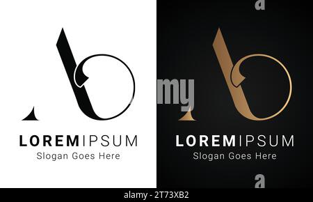 Luxus Initiale Ein Monogramm Text Letter Logo Design Stock Vektor