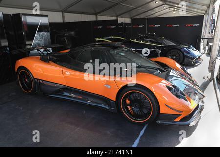 Pagani Huayra beim Festival of Speed (Festival de Velocidad) Motorrennen auf der Rennstrecke von Katalonien, Barcelona, Spanien am 30. September 2023 Stockfoto