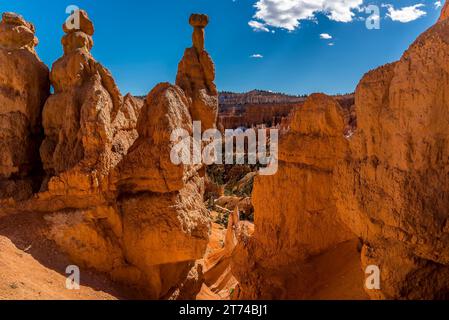 Thors Hammer vom unteren Weg im Bryce Canyon, Utah Stockfoto