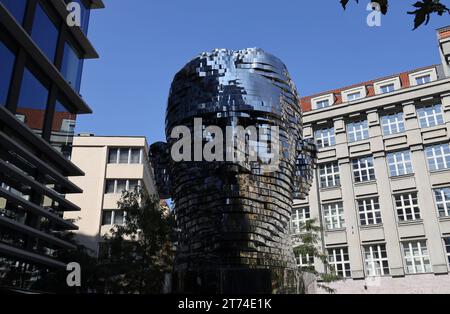 Franz Kafkas Kopf in Prag Stockfoto