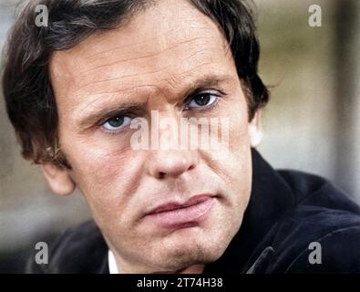 Jean-Louis Trintignant, am Set des französisch-italienisch-kanadischen Films „and Hope to die“, 20. Jahrhundert-Fox, 1972 Stockfoto