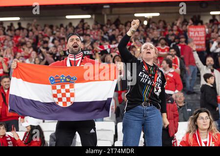 November 2023. Lissabon, Portugal. Benfica Fans während des Spiels des 11. Spieltages der Liga Portugal Betclic, SL Benfica 2 vs. 1 Sporting CP Credit: Alexandre de Sousa/Alamy Live News Stockfoto