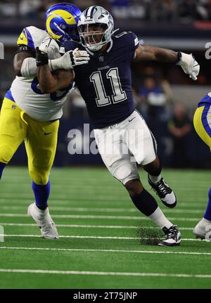 Arlington, TX USA: Dallas Cowboys Linebacker Micah Parsons (11) während eines NFL-Spiels gegen die Los Angeles Rams im AT&T Stadium am Sonntag, den 29. Oktober 20 Stockfoto