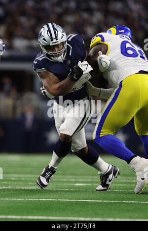 Arlington, TX USA: Dallas Cowboys Linebacker Micah Parsons (11) während eines NFL-Spiels gegen die Los Angeles Rams im AT&T Stadium am Sonntag, den 29. Oktober 20 Stockfoto