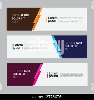 Vektor-Webvorlage für abstrakte geometrische Design-Banner. Vektordesign Banner Hintergrund. Stock Vektor