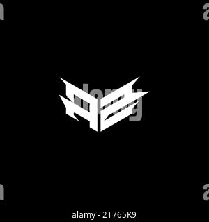 AZ Premium Emblem Logo Initial Esport und Gaming Design Konzept Stock Vektor