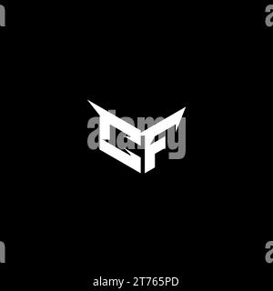 Das Logo des CF Premium-Emblems, das anfängliche Esport- und Gaming-Design-Konzept Stock Vektor