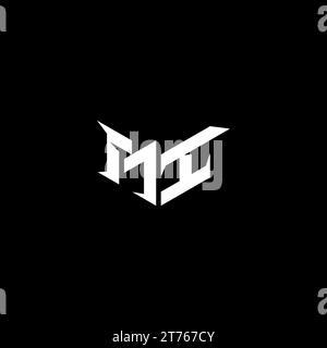 Das MI Premium Emblem-Logo, das anfängliche Esport- und Gaming-Design-Konzept Stock Vektor