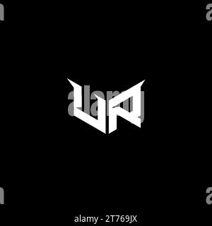 Ur Premium Emblem Logo Initial Esport und Gaming Design Konzept Stock Vektor