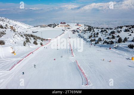 Blick Auf Das Skigebiet Ergan, Erzincan, Türkei Stockfoto