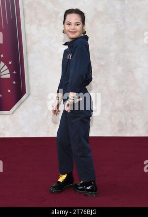 Hollywood, USA. November 2023. Sofia Sanchez kam zu den „The Hunger Games: The Ballad of Songbirds & Snakes“ Premiere, die am 13. November 2023 im TCL Chinese Theatre in Hollywood, Kalifornien, stattfand. © Lisa OConnor/AFF-USA.com Credit: AFF/Alamy Live News Stockfoto