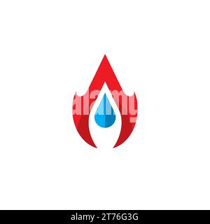 Ein Fire Water Logo. Logo mit Buchstabe A Stock Vektor