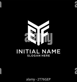 EF Mirror Initial-Logo, kreative Vektorgrafik im originalen Monogramm-Stil Stock Vektor