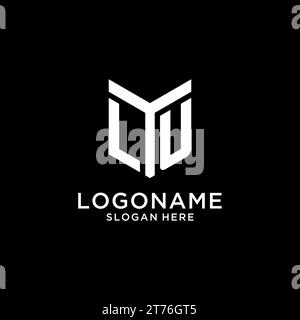 LU Mirror Initial-Logo, kreative auffällige Monogramm Initial Design-Vektorgrafik Stock Vektor