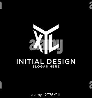 XL Mirror Initial Logo, kreative auffällige Monogramm Initial Design Stil Vektorgrafik Stock Vektor