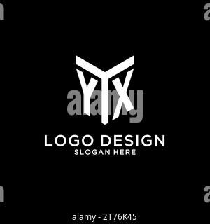 YX Mirror Initial Logo, kreative auffällige Monogramm Initial Design Stil Vektorgrafik Stock Vektor
