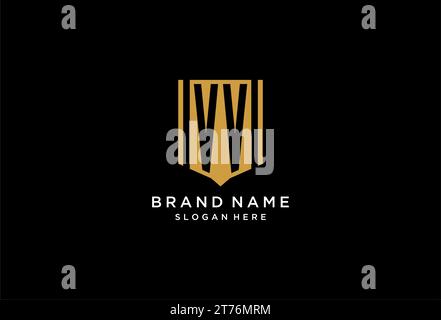 VV-Monogramm-Logo mit geometrischem Design Stock Vektor