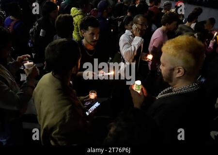 Nicht exklusiv: 13. November 2023, Mexiko-Stadt, Mexiko: Die LGBTTTI + Community Protest, um Klärung des Todes des Magistrats Jesus Ociel zu fordern Stockfoto