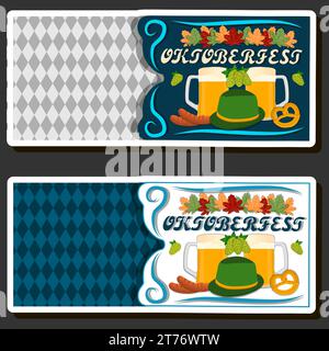 Schöne farbige Illustration zum Thema der Feier des jährlichen Oktoberfestes Stock Vektor