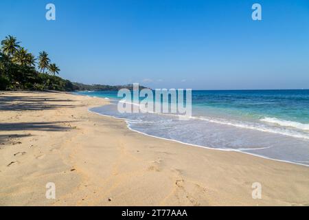 Wunderschöner Blick auf den exotischen Strand, Bali, Indonesien Stockfoto