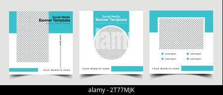 Business Digital Marketing Banner für Post-Vorlagen in sozialen Medien Stock Vektor