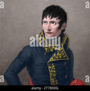 Der große General. Porträt von Napoleon Bonaparte als erster Konsul, 1802. Stich von Francesca Bartolozzi (1728-1815) nach Andrea Appiani (1754) Stockfoto
