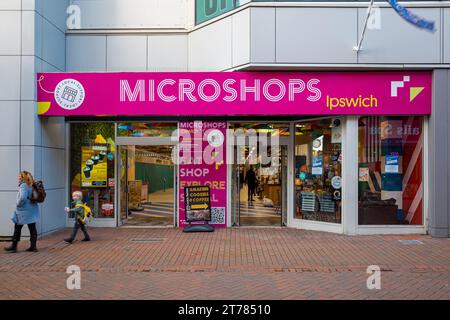 Microshops - Microshops Ipswich bietet eine kostengünstige und risikoarme Möglichkeit, ein Einzelhandelsgeschäft für Unternehmer zu gründen. Ipswich Microshops. Stockfoto